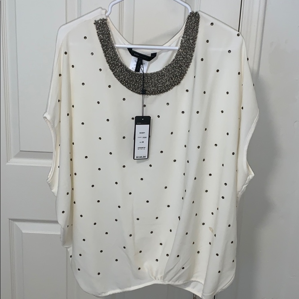 BCBGMAXAZRIA IVORY BLOUSE